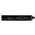 Miniatyrbilde 6 av 7: 3 i 1 4K×2K bærbar Mini Display Port / Thunderbolt til HDMI VGA DVI Adapter Converter Svart