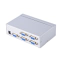 Miniatyrbillede 5 af 7: 4 i 1 ud VGA-porte metalboks switch videovælger med IR-fjernbetjening