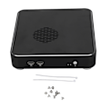 Miniatyrbillede 1 af 7: Stationær computerkabinet God varmeafledning Ekstraordinær kompakt sort Mini HTPC-kabinet til hjemmevideokomputer