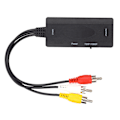 Miniatyrbild 4 av 7: Högdefinitionsomvandlare Audio Video till HighDefinition Multimedia Interface CVBS-adapter för TV VHS VCR DVD (svart)