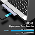 Miniatyrbild 2 av 7: USB-hubb 4 portar Multi USB-port expander Bärbar data USB-splitter USB-förlängningsadapter för bärbar dator