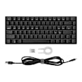 Miniatyrbilde 1 av 7: Mekanisk tastatur 82 tast RGB 3 tilkoblingsmoduser svart ergonomisk layout datamaskintastatur for kontor 5V DCRed bryter
