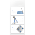 Miniatyrbillede 4 af 6: Magnetisk Tablet Stand med 360° Justerbar Roterende Rotation Flydende Tablet Holder til Skrivebord, Aluminium Magnetisk