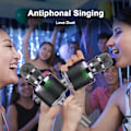 Miniatyrbillede 6 af 7: Antiphonal Singing Trådløs Karaoke Mikrofon RGB Echo Sound Karaoke Mikrofon - Grå