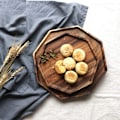 Miniatyrbilde 4 av 7: Sett med 2 serveringsbrett i akasietre - dekorative fruktfat i tre - firkantede dessertfat - serveringsfat for mat - ostebrett - festbrett Acacia Wood