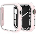 Miniatyrbild 1 av 5: För Apple Watch Series 7 41mm, Pläterad Rigid PC Ram Case Slim All-Around Bumper Case för Apple Watch Series 7 （rosa）