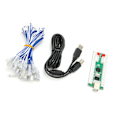Miniatyrbild 3 av 7: Arcade Controller Encoder Board Zoro Delay Encoder PCB Board Kit med USB-kabel och kablar för Raspberry Pi