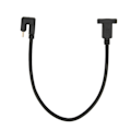 Pikkukuva 1 / 7: USB-kaapeli 0,3 m USB 3.1 Type-C uros naaras 10 Gbps U-tyyppinen kyynärpää paneelikiinnitysruuvin reiällä autodatakaapeli