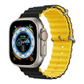 Pikkukuva 5 / 5: Apple Ocean -ranneke applewatch8/7/se/ultra -urheilukäyttöön tarkoitettu kaksiväri silikoninen iwatch-ranneke (38/40/41mm)