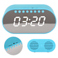 Miniatyrbild 7 av 7: T1 för Bluetooth väckarklocka digital högtalare USB-laddning med FM-radio för sovrum blå