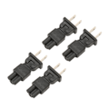 Miniatyrbilde 7 av 7: 4 stk NEMA 1‑15P til IEC320 C5 strømadapter 15A  Plug and Play 2-polet AC bærbar strømomformer