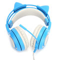 Miniatyrbillede 2 af 7: Somic Headset 3.5MM Universal Stereo Gaming Katteøre Hovedtelefon til PS4/Xbox One/PC/MobiltelefonBlå
