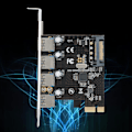 Miniatyrbild 5 av 7: 4-Port Low Impedance PCI-E till USB3.0 Expansionskort för Windows XP/ Vista / Win7 / Win8 / Win10
