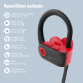 Miniatyrbillede 6 af 8: Bluetooth-hovedtelefoner, trådløse løbe-øretelefoner med 16 timers spilletid, HD Deep Bass Stereo IPX7 vandtætte øretelefoner Clear Calls Sound Isolation Spo Red