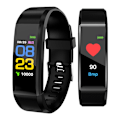 Miniatyrbillede 4 af 7: 115 Plus Farveskærm Smartwatch Armbånd Armbånd Puls Fitness Tracker (Sort)