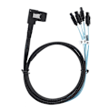 Miniatyrbild 7 av 7: Cabledeconn MINI SAS 36P Flat Elbow Vinklad 90 Grader till 4*SATA Server Överföringskabel