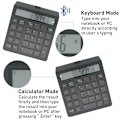Miniatyrbild 3 av 3: Numeriskt tangentbord och miniräknare 2 i 1 med LCD-skärm Nummertangentbord Bluetooth Trådlös elektronisk miniräknare 12 siffror