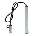 Miniatyrbild 4 av 7: Typ C Hub 7 Gränssnitt 5 Gbps Aluminiumlegering Plug and Play Space Grey USB 3.0 Dockningsstation för stationär dator bärbar dator PC