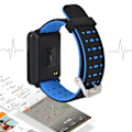 Miniatyrbillede 7 af 7: Min f21 Widescreen Bluetooth Smart Armbånd Hjertefrekvens Søvndetektion Armbånd (Sort Blå)