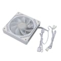 Miniatyrbild 3 av 7: 120mm chassifläkt ARGB chassifläkt 5V 3-stifts ARGB LED kylfläkt för CPU-kylare CPU vattenkylare dator omvänd blad vit
