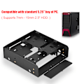 Miniatyrbillede 3 af 7: OImaster 2,5\" / 3,5\" HDD / SSD til 5,25\" Floppy Drive Bay Computer Montering Beslag Adapter