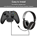 Miniatyrbild 6 av 8: Spelkontroll ljudförstärkare Gamepad headset adapter för Xbox One S/X(Svart)