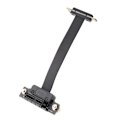 Miniatyrbillede 1 af 7: Forlængerkabel PCI‑E 1X Dual 90° Netværksadapter med LED-indikation Magnetisk pude