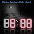 Miniatyrbillede 4 af 7: 3D LED Digital Væg Alarmur med 3 Lysstyrkeniveauer Snooze-funktion 12/24H Display 3-farver