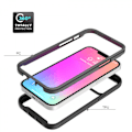 Pikkukuva 4 / 6: JUSTUP Design iPhone-kotelo sisäänrakennetulla näytönsuojalla, erittäin kestävä koko kehon suojaus, iskunkestävä läpinäkyvä kotelo iPhone XR:lle (vaaleanpunainen)