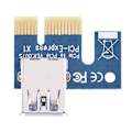 Miniatyrbillede 4 af 7: PCI-E til 4-port PCI-E udvidelseskort PCI Express Riser Adapter USB3.0 til Mining