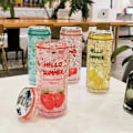 Miniatyrbild 3 av 5: Sommar Dubbelskiktad Kallvattenkopp i Plast för Utomhussporter Grön 350ML