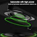 Miniatyrbilde 7 av 7: FT X7 Trådløs subwoofer 2.1 Multimedia USB-høyttaler Musikkspiller for stasjonær bærbar datamaskin (svart og grønn)