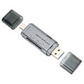Pikkukuva 7 / 7: 2-in-1 TypeC -muistikortinlukija pöytätietokoneille ja tableteille, monitoiminen USB3.0-liitäntä