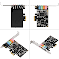 Pikkukuva 5 / 7: 32/64-bittinen digitaalinen äänikortti 6-kanavainen Hi-Fi 3D-stereokaiutin PCIE-äänikortti Direct Soundille
