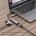 Miniatyrbild 6 av 6: USB till Ethernet-adapter, VIENON USB 3.0-hubb med 1 Gigabit RJ45 Ethernet-port Nätverks-USB-nätverksadapter med USB C-adapter för bärbar dator