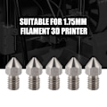 Miniatyrbild 4 av 7: 5PCS 3D-skrivarmunstycke i rostfritt stål M6 för 1,75 mm filament (1,75/0,5 mm)