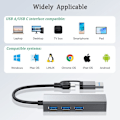 Miniatyrbild 5 av 6: USB till Ethernet-adapter, VIENON USB 3.0-hubb med 1 Gigabit RJ45 Ethernet-port Nätverks-USB-nätverksadapter med USB C-adapter för bärbar dator