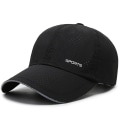 Miniatyrbillede 1 af 2: Sommer Tynd Hurtigtørrende Kasket Mænds Kasket Udendørs Solhat Casual Fiskeri Solhat Baseball Hat Black