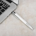 Miniatyrbillede 2 af 7: Ultra Fin 2 i 1 U Disk+Kuglepen USB2.0 Flash Dirve Pen (Hvid 8G)