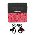 Miniatyrbild 1 av 7: Tyg Högtalare Väckarklocka Samtalsfunktion Bluetooth Högtalare TF-kort FM Röd