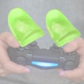 Miniatyrbild 4 av 7: 2 st/set Hållbara R2 L2 knappar Trigger Extender Extension för PS4 Controller (Grön)