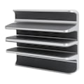Miniatyrbillede 4 af 7: Bærbar computer arrangør aluminiumlegering lodret stativ justerbar dobbelt slot til bærbar computer opbevaring