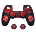 Miniatyrbilde 1 av 2: PS4-kontrollerskinn, silikonkontrollerdekselbeskytter kompatibel med /PS4 Slim/PS4 Pro-kontroller (tommelgrep x 2)
