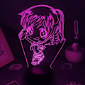 Miniatyrbillede 2 af 7: 3D Optisk Illusion Natlys Attack 3D Led Anime Figur Sasha Blouse Fødselsdagsgave til Ven Lampe Soveværelse Bord Dekoration PXJD