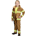 Miniatyrbild 1 av 7: Brandkårsövning dräkt Brandman stridsdräkt kostym liten brandman brandkårsövning 140cm