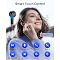 Pikkukuva 6 / 6: Langattomat nappikuulokkeet, Bluetooth 5.3 -kuulokkeet 40 tunnin toistoajalla latauskotelolla, IPX5-vedenpitävät stereo-nappikuulokkeet mikrofonilla iOS- ja Android-laitteille Black
