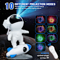 Miniatyrbilde 2 av 7: Astronaut Galaxy Projektor for Soverom, Stjerneprojektor med Månelampe, Led Space Nebula Nattlys for Barn Tenåringsjenter Gutter Voksne