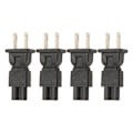 Miniatyrbilde 3 av 7: 4 stk NEMA 1‑15P til IEC320 C5 strømadapter 15A  Plug and Play 2-polet AC bærbar strømomformer