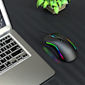 Miniatyrbillede 5 af 7: HXSJ A869RGB LED-lys 7200DPl USB Plug and Play Mekanisk Makro Defineret Gaming Mus
