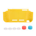 Miniatyrbilde 1 av 7: For Switch Lite spillkonsoll kontroller TPU beskyttende deksel med joystick-knapphetter sett gul